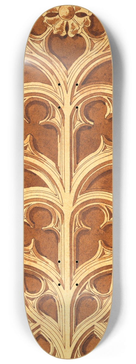 Elizabeth A. Nedwill - Gothic Ornament II 8.25 inch art skate deck