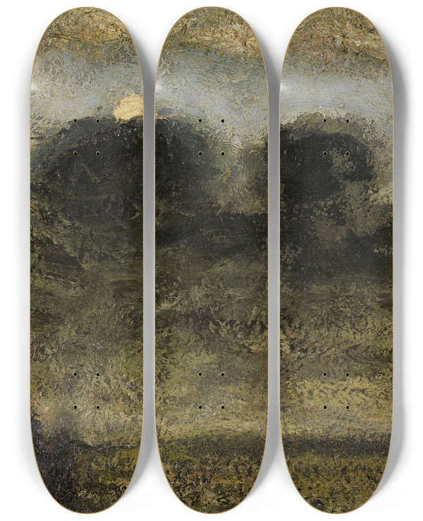 Triptych art skateboard deck of Jakob Smits In The Trenches by Jakob Smits (1855-1928)
