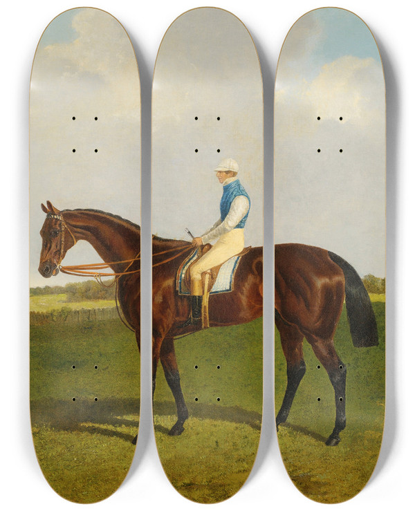 Triptych art skateboard deck of John Frederick Herring Snr Bloomsbury by John Frederick Herring Snr (1795-1865)
