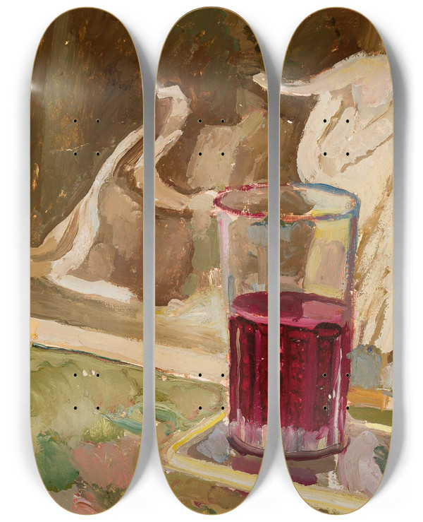 Triptych art skateboard deck of Zygmunt Waliszewski Still Life_1 by Zygmunt Waliszewski (1897-1936)