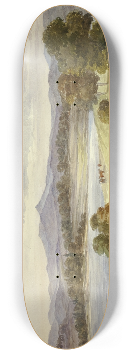 Elizabeth Murray - Cows in Landscape 8.25 inch art skate deck