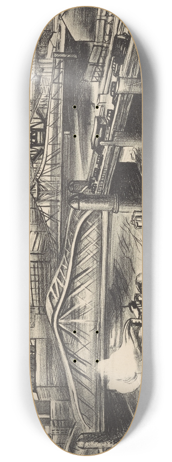 Elizabeth Olds - Harlem River Bridges 8.25 inch art skate deck