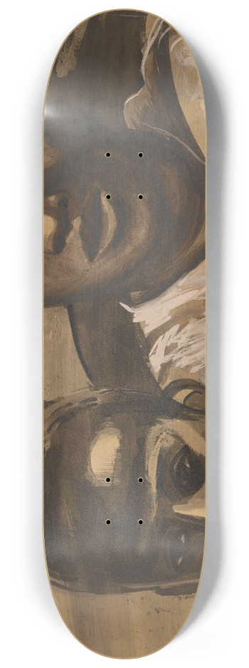 Elizabeth Olds - Two Boys 8.25 inch art skate deck