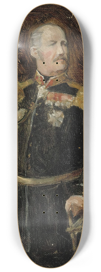 Albert Edelfelt - Portrait Of General Adjutant, Count Adolf Aminoff, Sketch 8.25 inch art skate deck