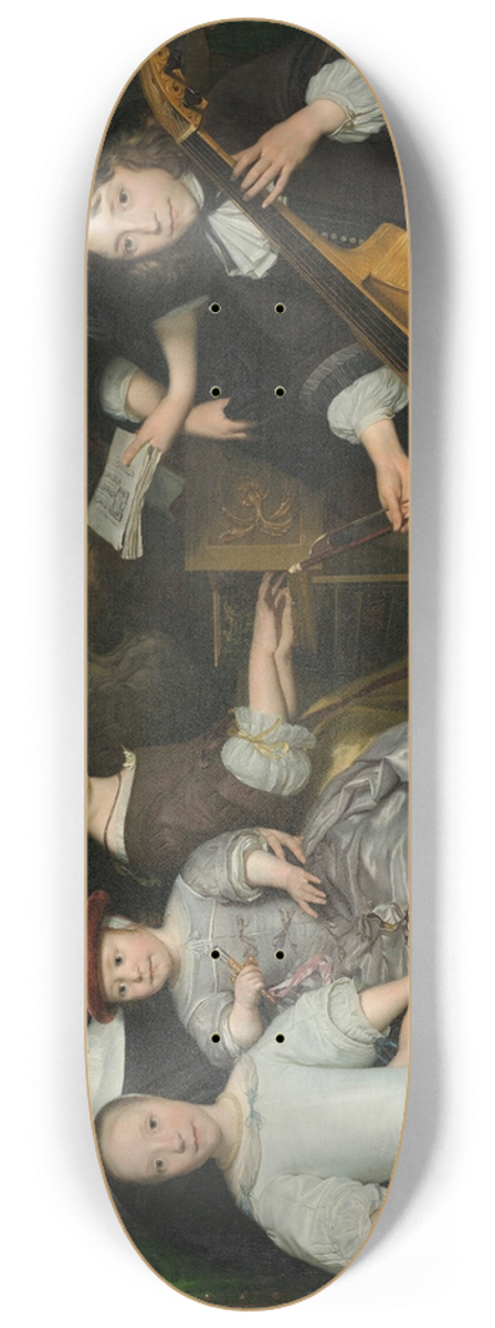 Abraham Lambertsz. van den Tempel - David Leeuw with his Family 8.25 inch art skate deck