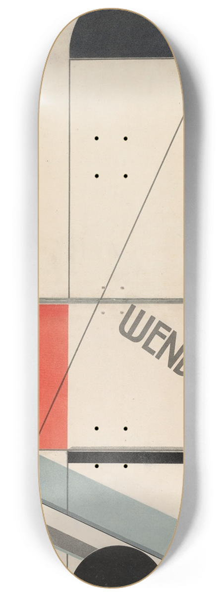 El Lissitzky - Wendingen 8.25 inch art skate deck