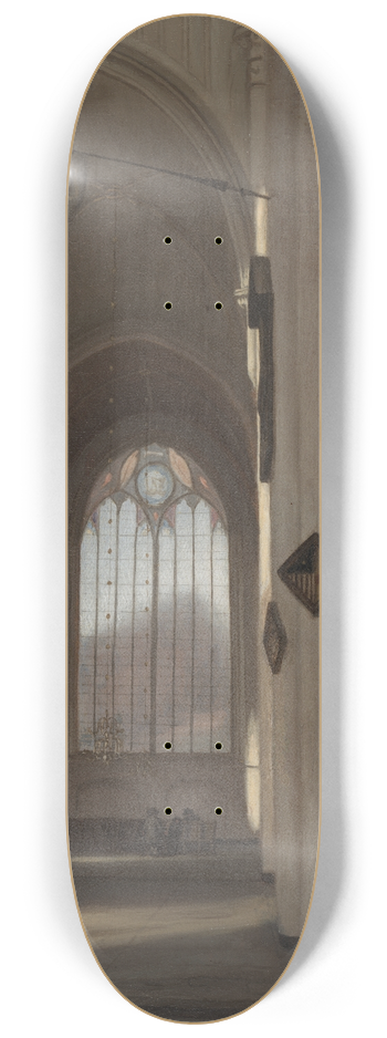 Emanuel de Witte - Interior of a Church 8.25 inch art skate deck