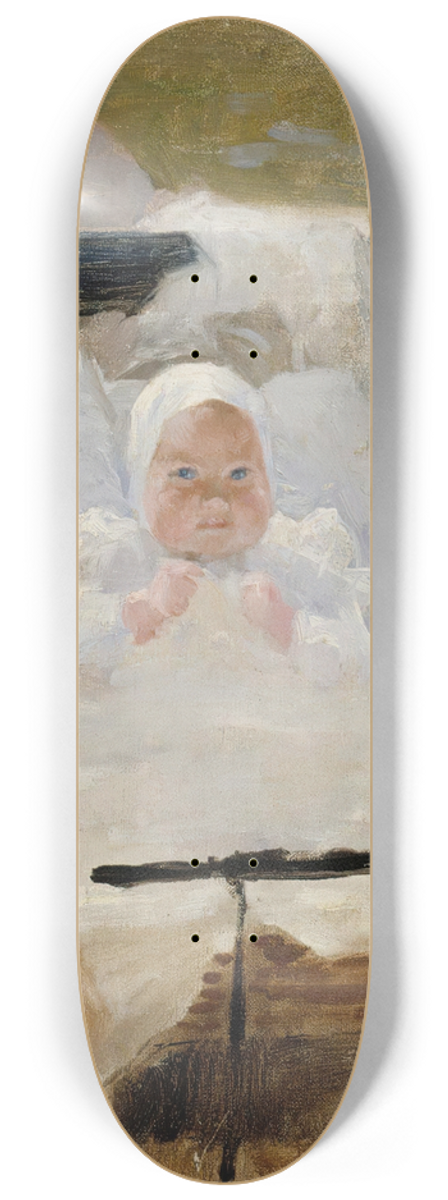 Albert Edelfelt - The Artists Son Erik In A Pram 8.25 inch art skate deck