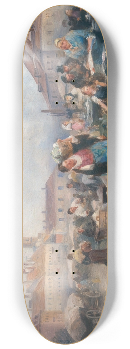 Emil Barbarini - A Market on Freyung 8.25 inch art skate deck