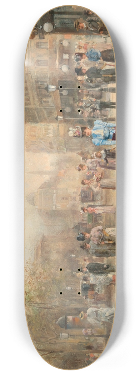 Emil Barbarini - A Scene in Paris 8.25 inch art skate deck