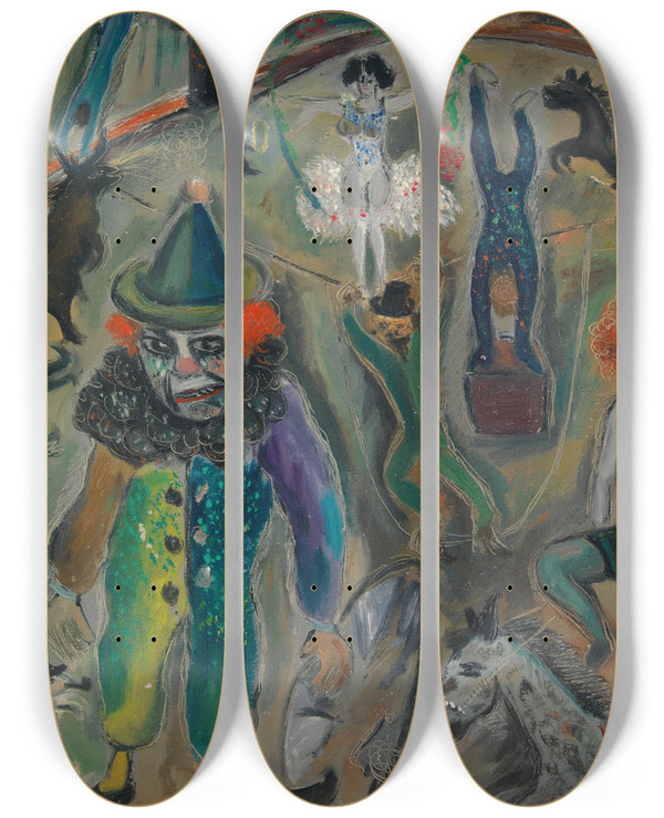 Triptych art skateboard deck of John Christensen Gadebillede_2 by John Christensen (1896-1940)