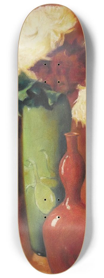 Emil Carlsen - Bouquet of Flowers and Vases 8.25 inch art skate deck