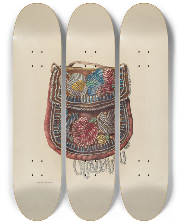 Triptych art skateboard deck of John Thorsen Bag by John Thorsen
