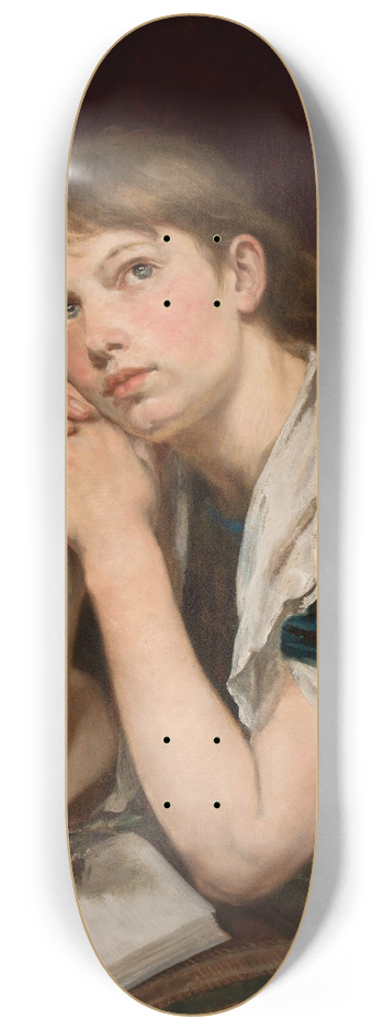 Emilia Dukszyska-Dukszta - Girl with a book 8.25 inch art skate deck