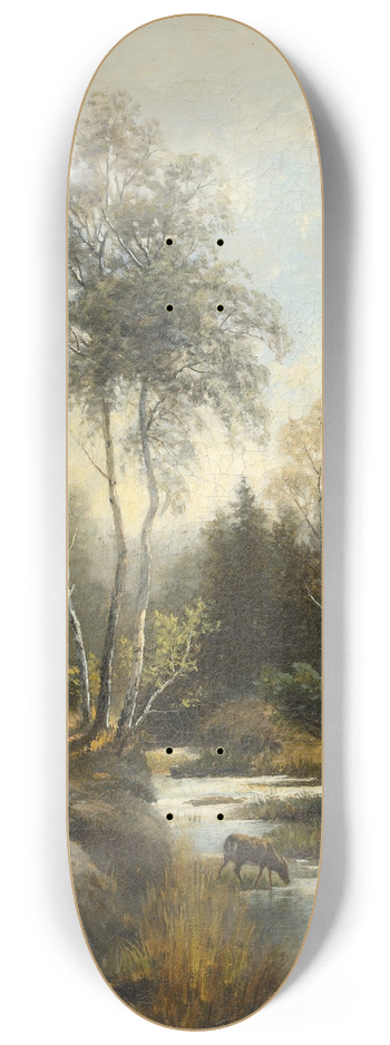 Emilie Mediz-Pelikan - A Wooded Landscape 8.25 inch art skate deck