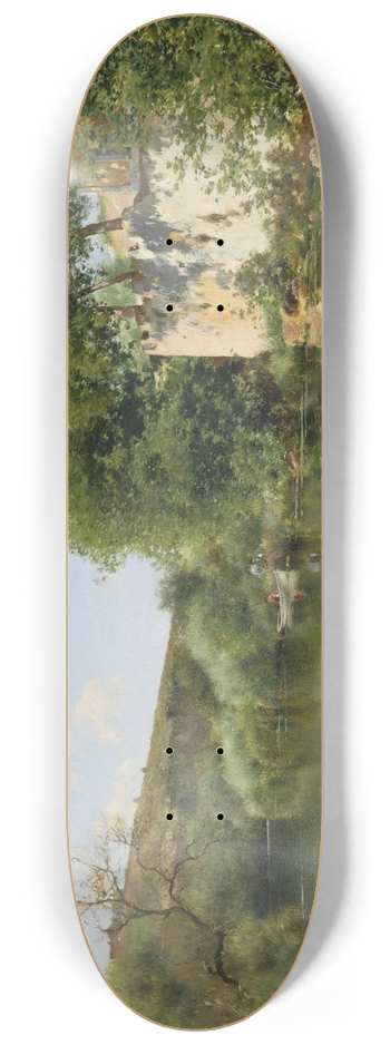 Emilio Snchez-Perrier - Boating Party at Rest, San Roque 8.25 inch art skate deck
