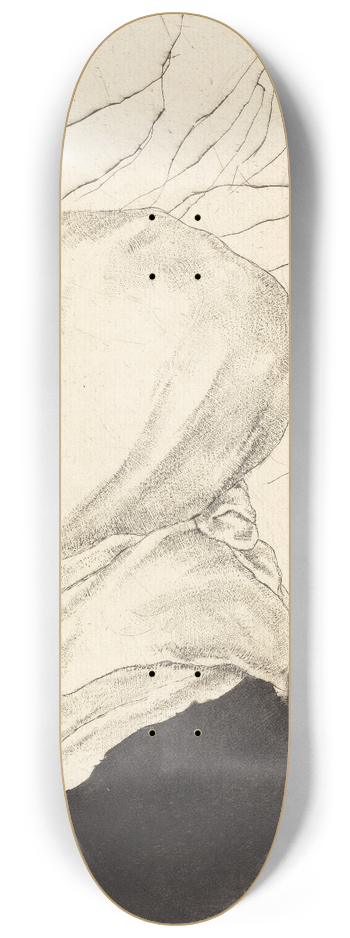 Emil Orlik - Japanerin im Winterkleid (Japanese Woman in Winter Dress) 8.25 inch art skate deck