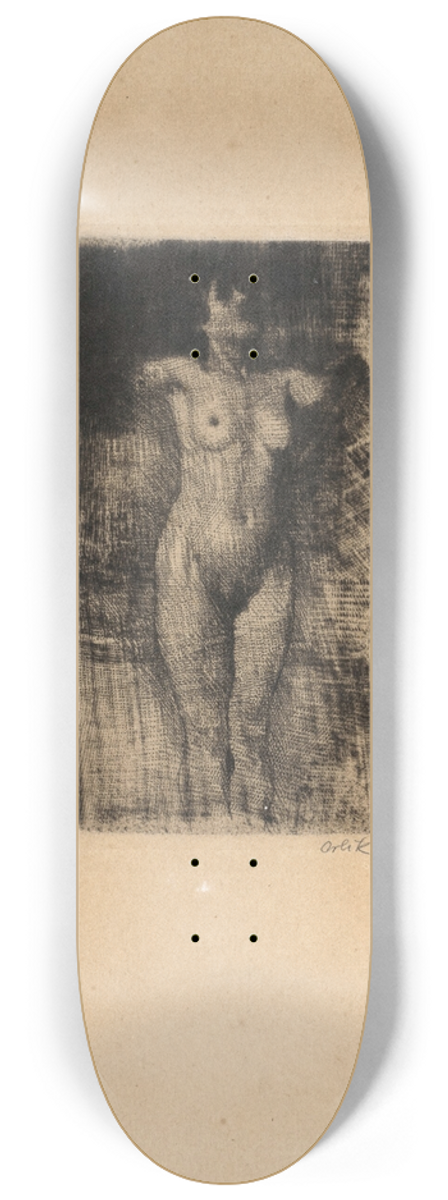 Emil Orlik - Weiblicher Akt II 8.25 inch art skate deck