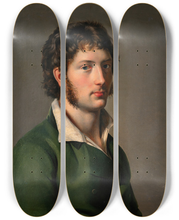 Triptych art skateboard deck of Per Krafft The Younger Jacob Svante Wolter Merchant by Per Krafft the Younger (1777-1863)
