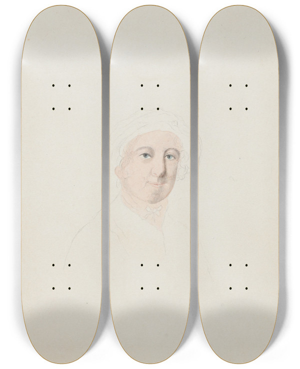 Triptych art skateboard deck of Mary Estelle Elizabeth Cutts Dolley Dandridge Payne Todd Madison by Mary Estelle Elizabeth Cutts