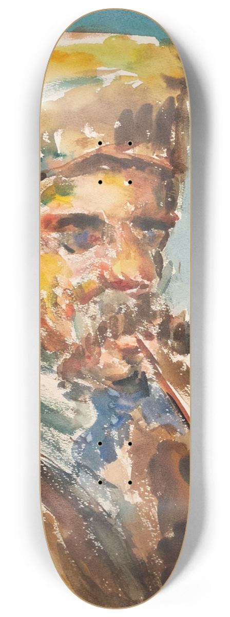 Emil von Gerliczy - Pfeifenrauchender Bauer 8.25 inch art skate deck