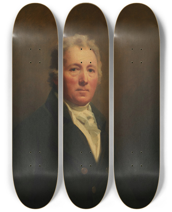 Triptych art skateboard deck of Sir Henry Raeburn William Forsyth 17491814 by Sir Henry Raeburn (1756-1823)