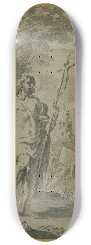 Ercole Graziani the Younger - Saint John the Baptist 8.25 inch art skate deck