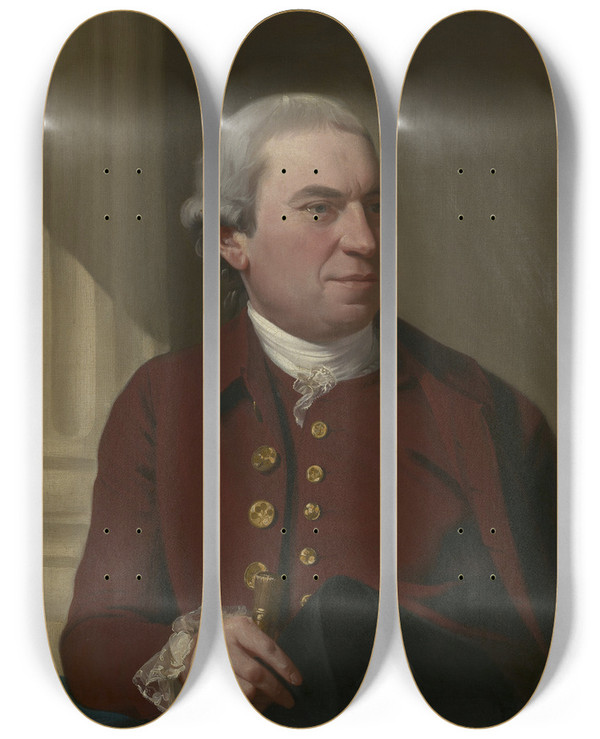 Triptych art skateboard deck of John Singleton Copley Robert Hyde Squire Of Hyde by John Singleton Copley (1738-1815)