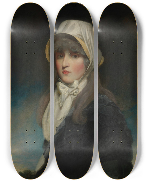 Triptych art skateboard deck of John Westbrooke Chandler Mrs George Horsley Charlotte Mary Talbot Died 1828 by John Westbrooke Chandler (1763-1807)