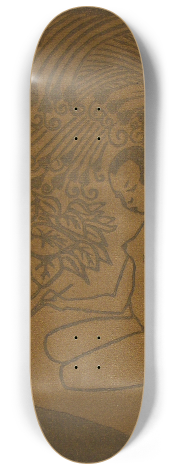 Eric O. W. Ehrstrm - The girl and the frog 8.25 inch art skate deck