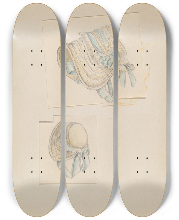 Triptych art skateboard deck of Margaret Concha Bonnet_4 by Margaret Concha