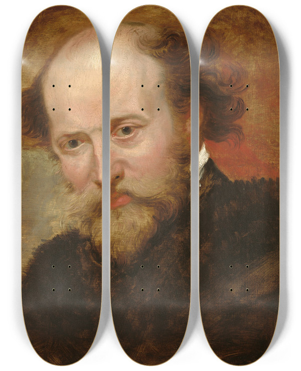 Triptych art skateboard deck of Follower Of Peter Paul Rubens Peter Paul Rubens by Follower Of Peter Paul Rubens (1577-1640)