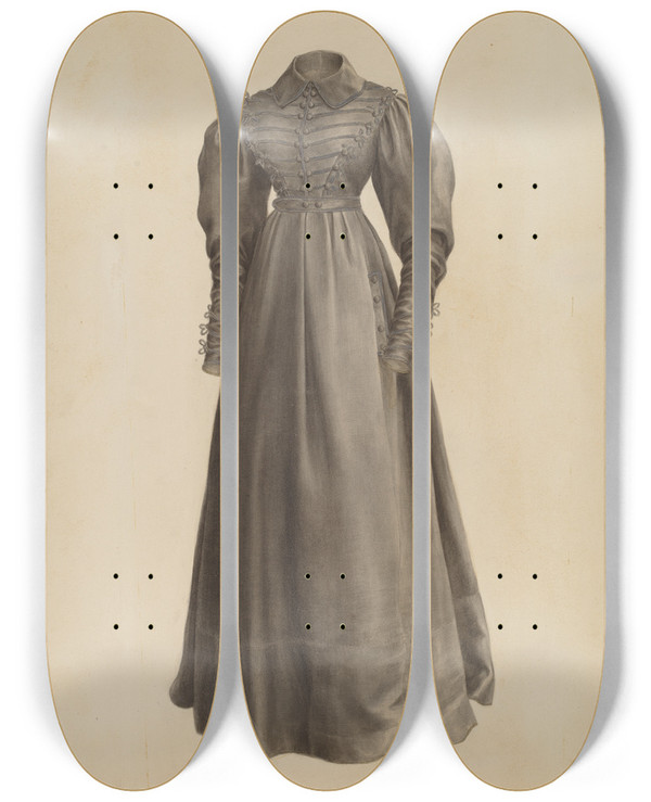 Triptych art skateboard deck of Henry De Wolfe Riding Habit by Henry De Wolfe
