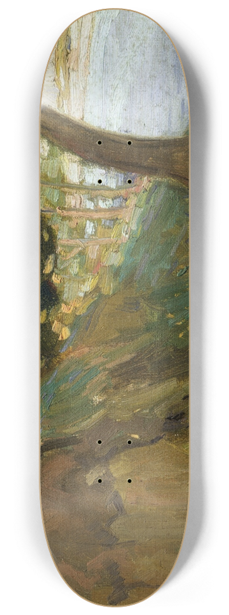 Ernest George Hood - Glimpse of the Hutt River, Western Hutt 8.25 inch art skate deck