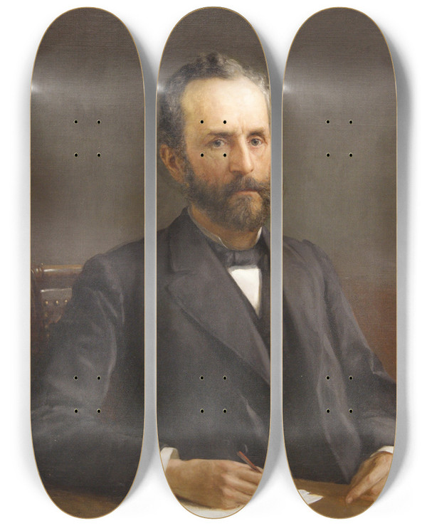 Triptych art skateboard deck of Charles T Webber Major General Manning Ferguson Force_1 by Charles T Webber (1825-1911)