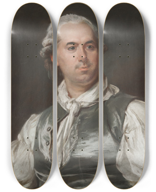 Triptych art skateboard deck of Peter Adolf Hall Hubert Robert by Peter Adolf Hall (1739-1793)
