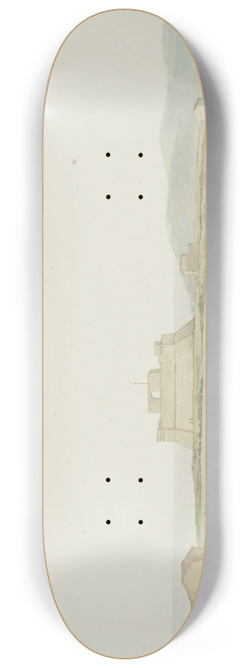 Abraham-Louis-Rodolphe Ducros - Gezicht op Capo Passero 8.25 inch art skate deck