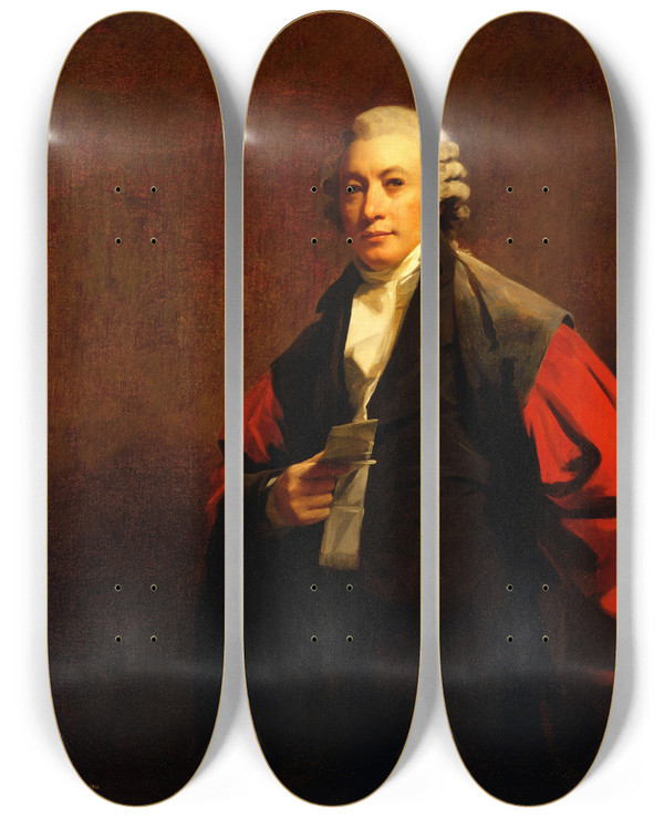 Triptych art skateboard deck of Sir Henry Raeburn Robert Hodshon Cay by Sir Henry Raeburn (1756-1823)