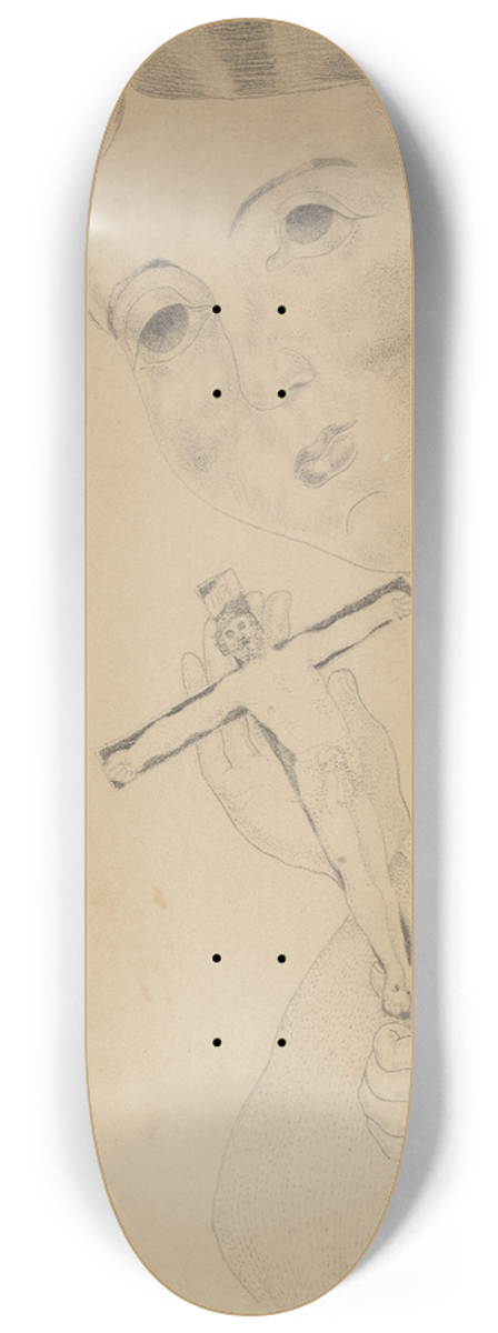Ernst Josephson - Woman with Krucifix 8.25 inch art skate deck