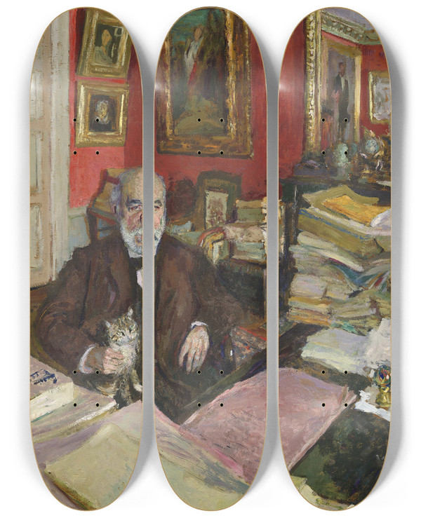 Triptych art skateboard deck of Douard Vuillard Thodore Duret by douard Vuillard (1868-1940)