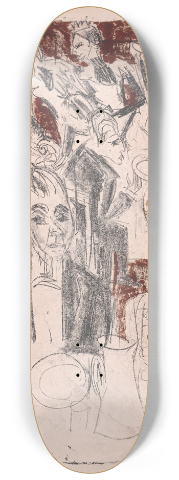 Ernst Ludwig Kirchner - At the Table 8.25 inch art skate deck