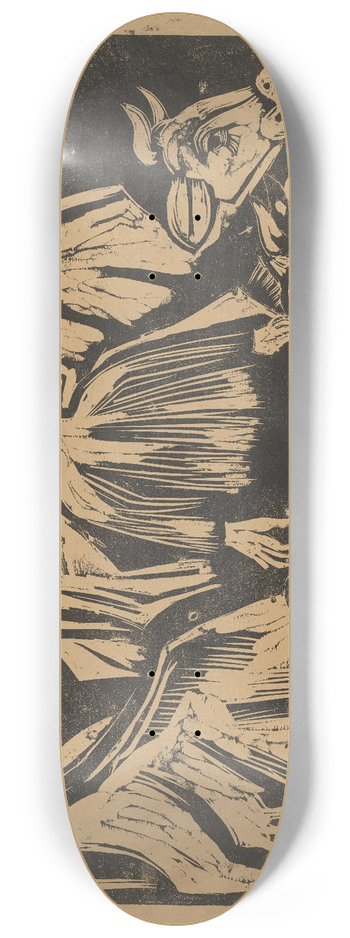 Ernst Ludwig Kirchner - Bauer mit drei Khen 8.25 inch art skate deck