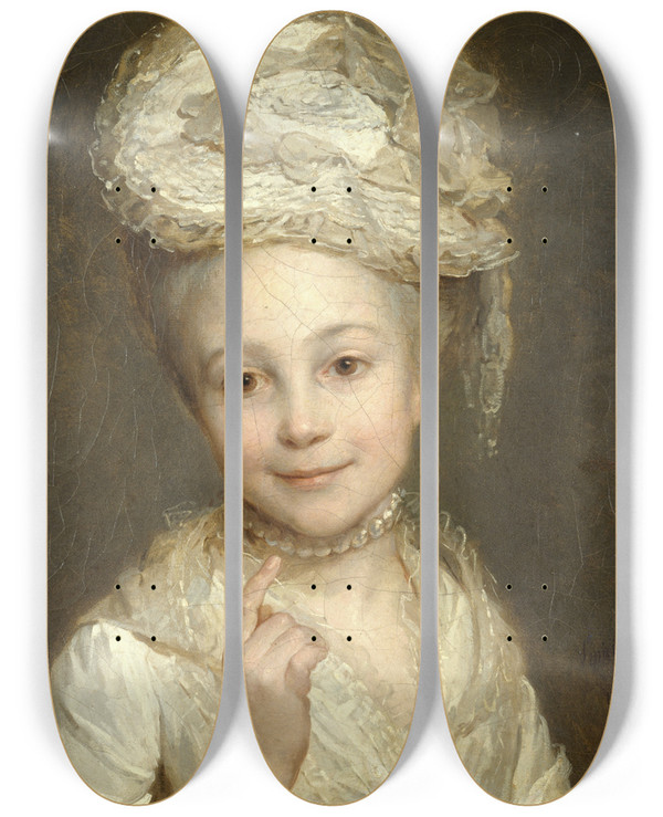Triptych art skateboard deck of Nicolas Bernard Lpici Emilie Vernet 17601794 by Nicolas Bernard Lepicie (1735-1784)