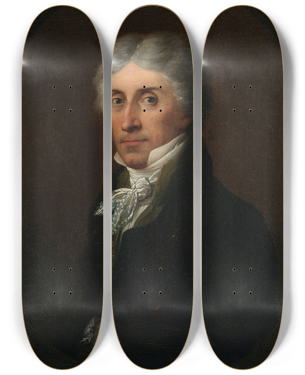 Triptych art skateboard deck of Jzef Brodowski Portrait Of Jzef Michaowski Senator by Jozef Brodowski (1772-1853)