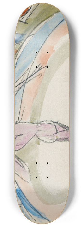 Ernst Ludwig Kirchner - Dancing woman at the cabaret 8.25 inch art skate deck