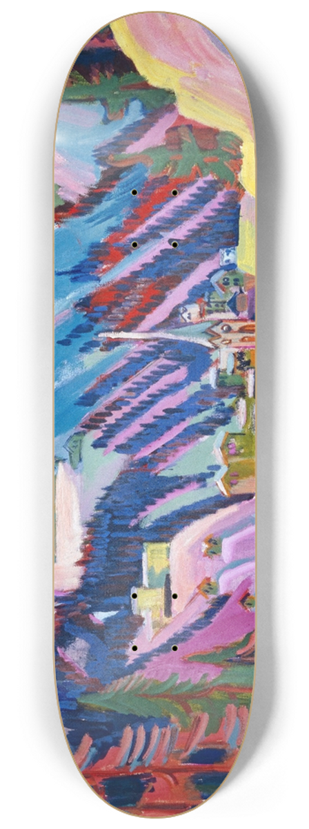 Ernst Ludwig Kirchner - Davos in Winter. Davos in Snow 8.25 inch art skate deck