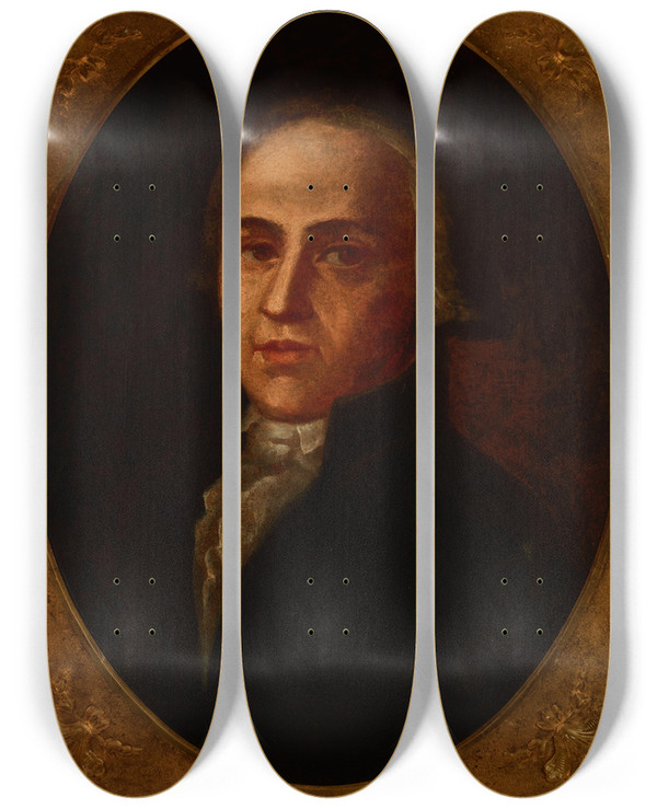 Triptych art skateboard deck of Micha Stachowicz Selfportrait by Michal Stachowicz (1768-1825)