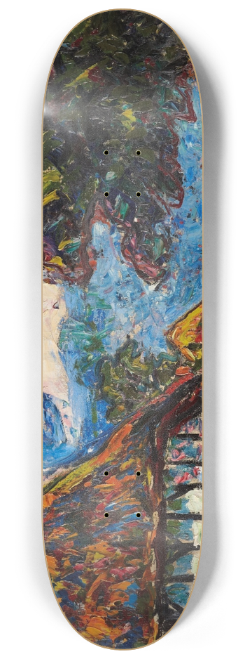 Ernst Ludwig Kirchner - Fehmarn Houses 8.25 inch art skate deck