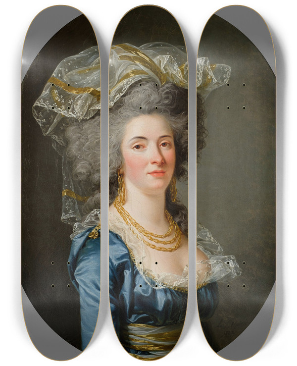 Triptych art skateboard deck of Adlade Labilleguiard Portrait Prsum De Philiberteorlans Perrin De Cypierre Comtesse De Maussion by Adlade Labille-Guiard (1749-1803)