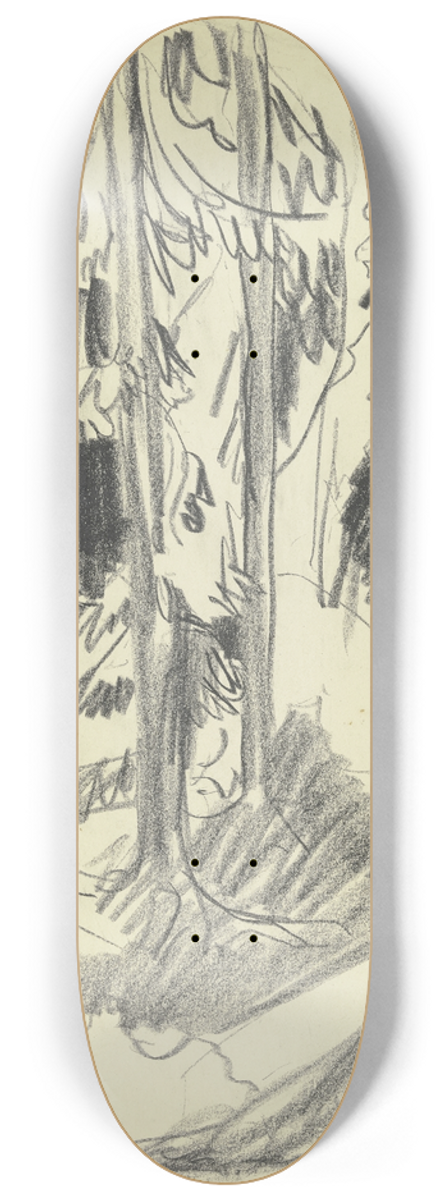 Ernst Ludwig Kirchner - Fir forest 8.25 inch art skate deck